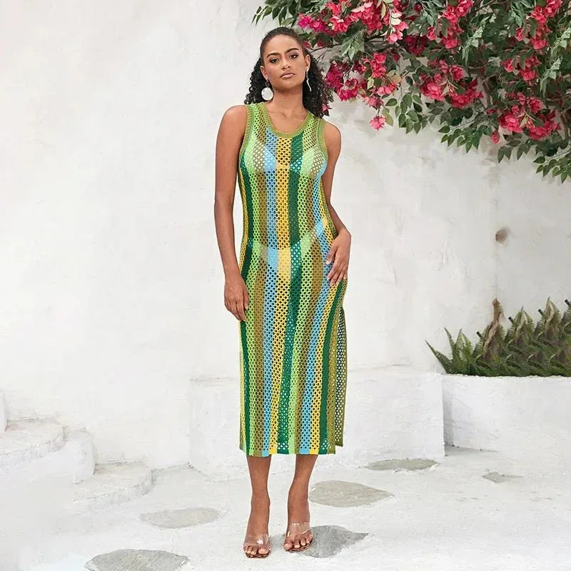 New beach blouse vest knitwear seaside vacation wholesale rasta fabrics clothing Bikini swimwear - Allen-Fitness