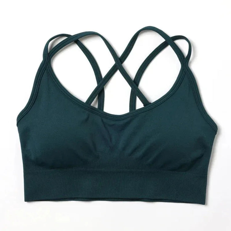 Women Popular New Design Seamless Shirt Short Legging Bra Gym Set Yoga Wear Set Fitness Set - Allen-Fitness