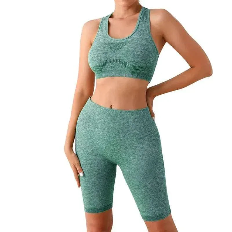 Seamless Women Push Up Scrunch Short Butt Lift Panties Wear Yoga Bra Gym High Waist Fitness Workout Leggings Yoga Set - Allen-Fitness