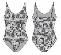 Striped Floral Deep V Beach Bodysuit - Trendy Swimwear for Women - Allen-Fitness