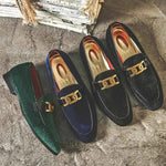 Plus Size 48 Corduroy Material Fashion Men Loafers Shoes Slip On Dress Shoes - Allen-Fitness
