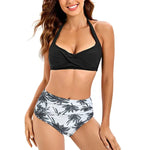 Bikini Set Ruched Swimwear Women Print Swimsuit Push Up High Waist Bikinis Plus Size Bathing Suit - Allen-Fitness