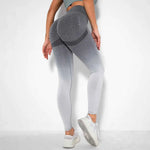 Gradient Yoga Butt Lift Tight Workout Seamless Fitness Gym Leggings For Women - Allen-Fitness