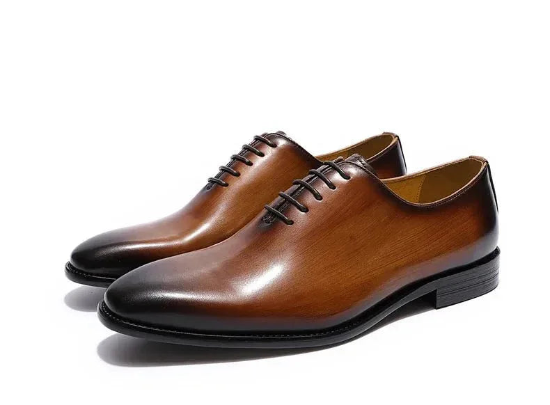 Genuine leather men dress shoes & oxford shoes fashion high quality gentleman shoes for business and party - Allen-Fitness