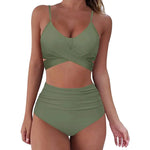 Summer Sexy High Waist 2 Piece Swimsuit for Women - Flattering Design, Quick-Drying Fabric - Allen-Fitness