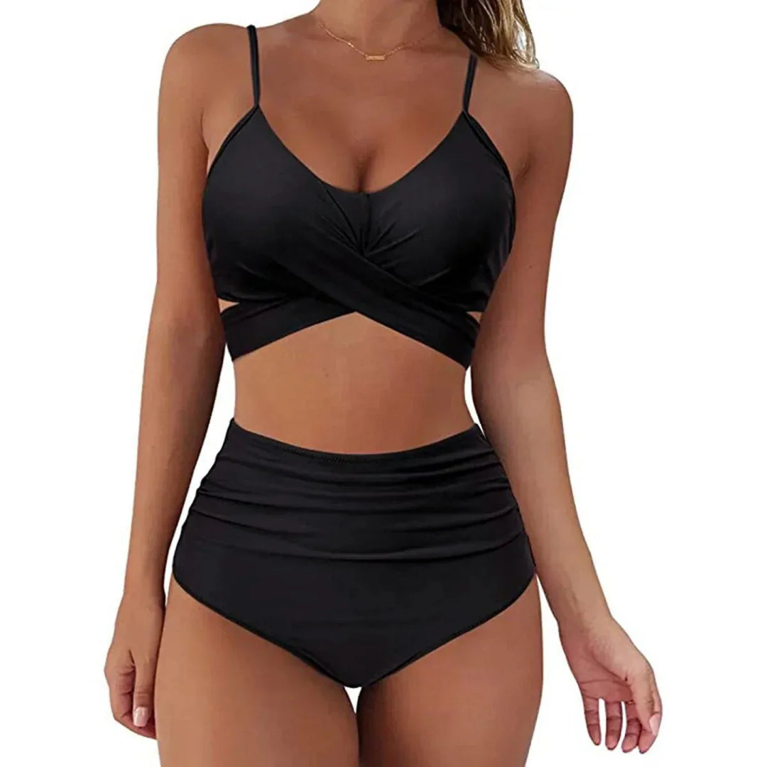 Summer Sexy High Waist 2 Piece Swimsuit for Women - Flattering Design, Quick-Drying Fabric - Allen-Fitness