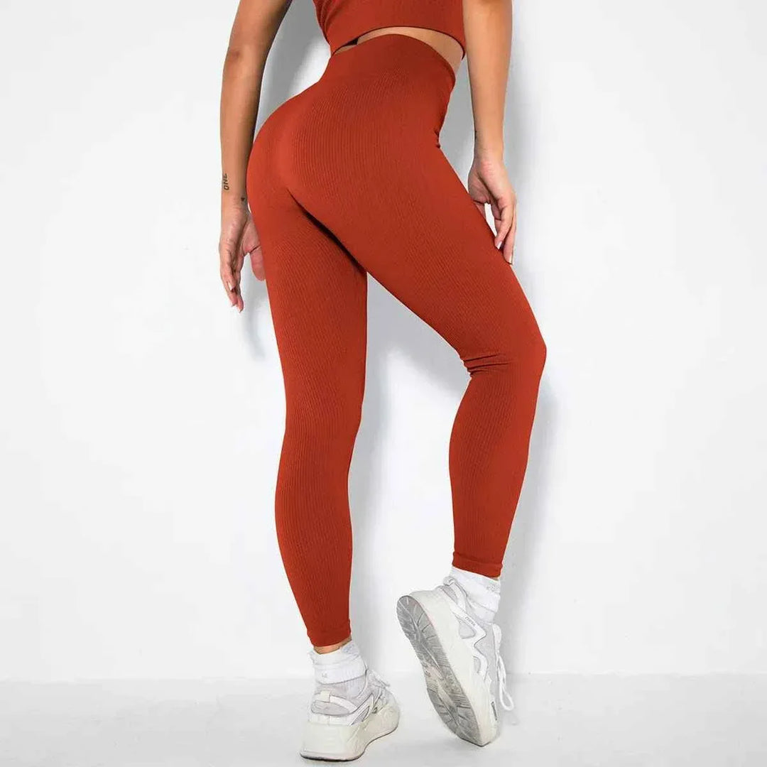 Women High Waist Seamless Yoga Gym Leggings – Elastic, Solid, Simple Style – Fitness Workout Leggings for Women - Allen-Fitness