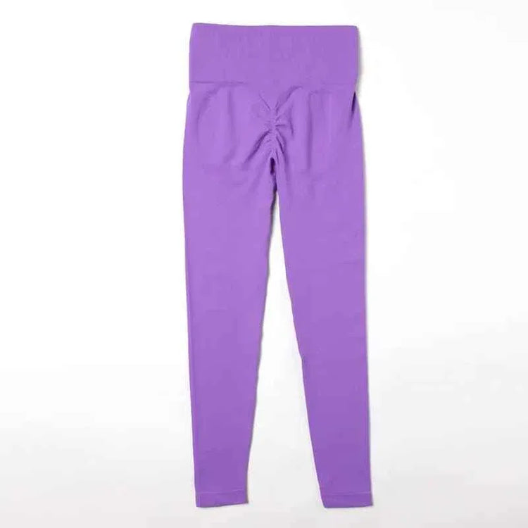 Leggings Yoga Set for Women - Seamless Bra Top and Scrunch Leggings Fitness Sport Suit - Allen-Fitness