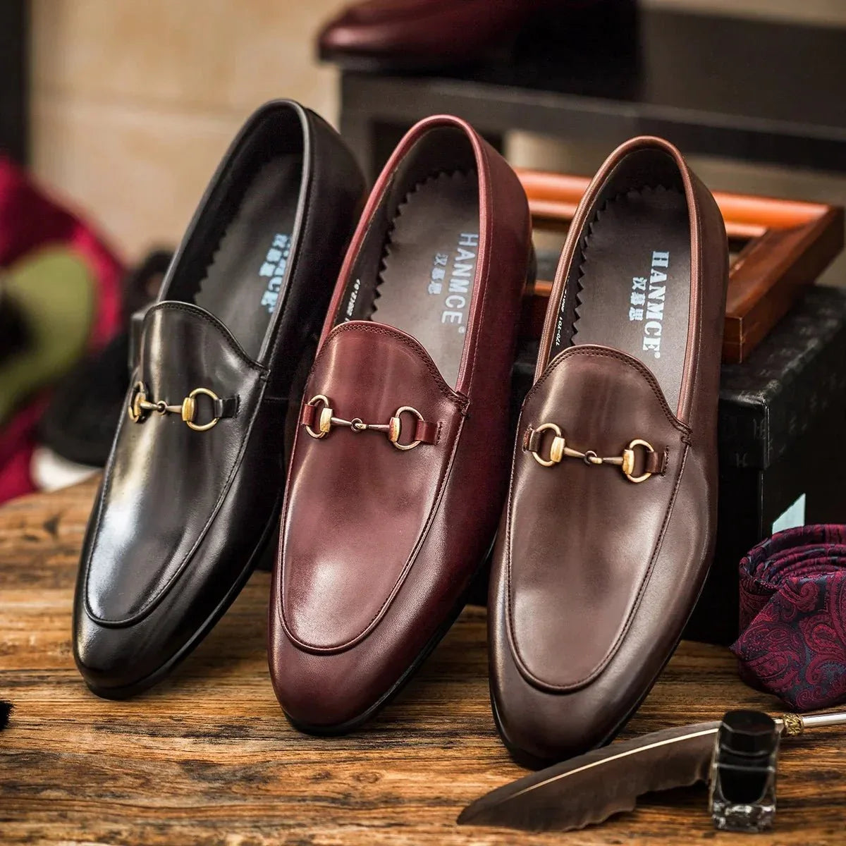 Brand new design men dress shoes genuine leather loafers - Allen-Fitness