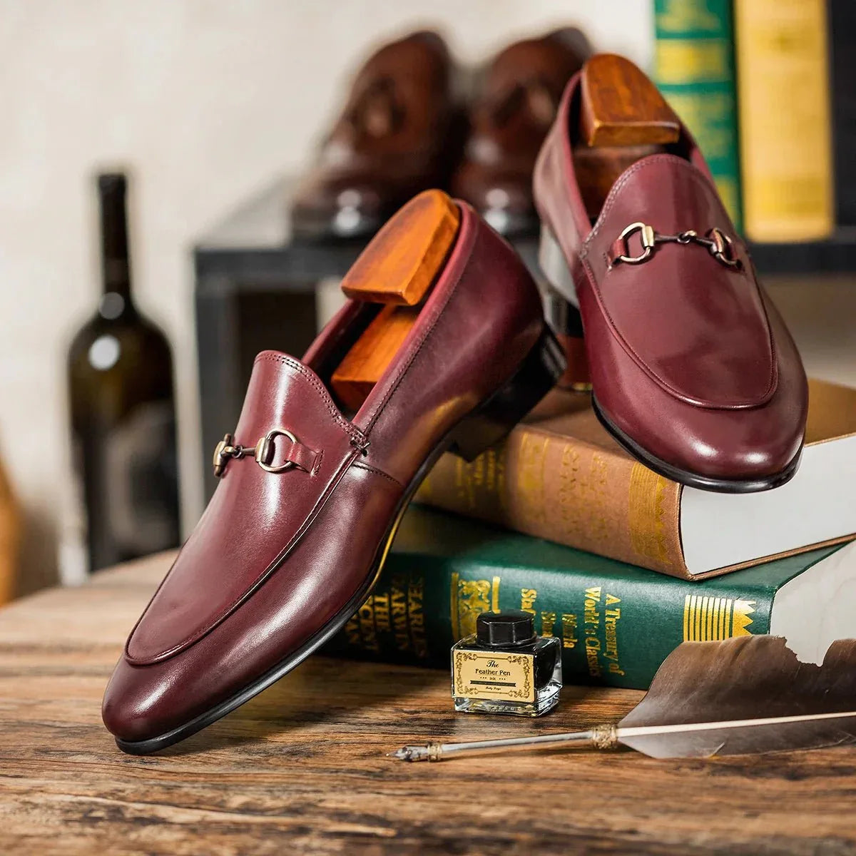 Brand new design men dress shoes genuine leather loafers - Allen-Fitness