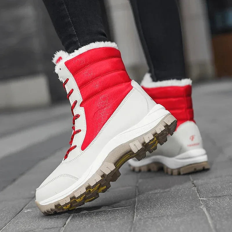 Snow Boots Plush Warm Ankle Boots for Women Winter Shoes Waterproof Boots Female Winter Shoes Booties Botas Mujer Platform Heels - Allen-Fitness