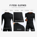 Long Sleeve Gymwear Men's T-shirt | Fitness Sportswear - Allen-Fitness