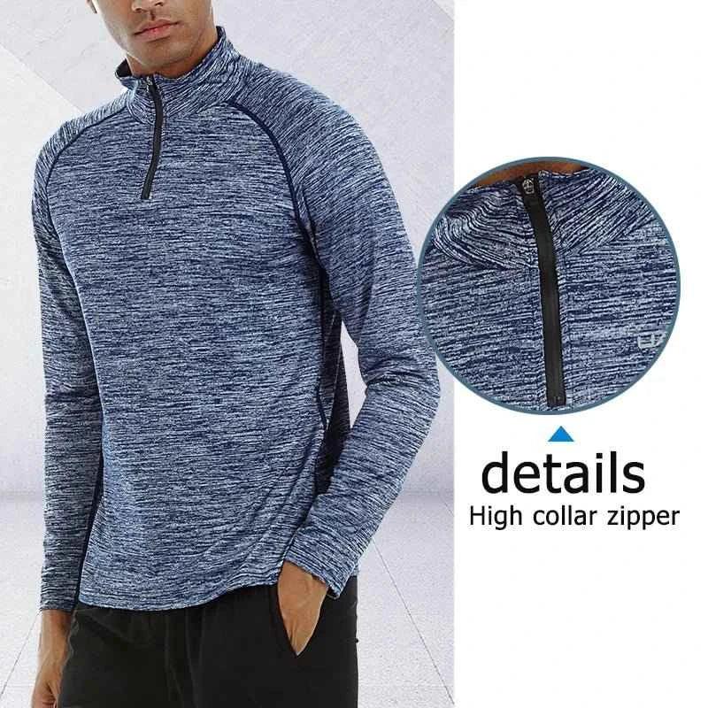 Slim Fit Men's Long Sleeve Quick Dry T-Shirt for Outdoor Jogging - T-shirt Gym Tops Sportswear - Allen-Fitness
