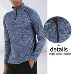 Slim Fit Men's Long Sleeve Quick Dry T-Shirt for Outdoor Jogging - T-shirt Gym Tops Sportswear - Allen-Fitness