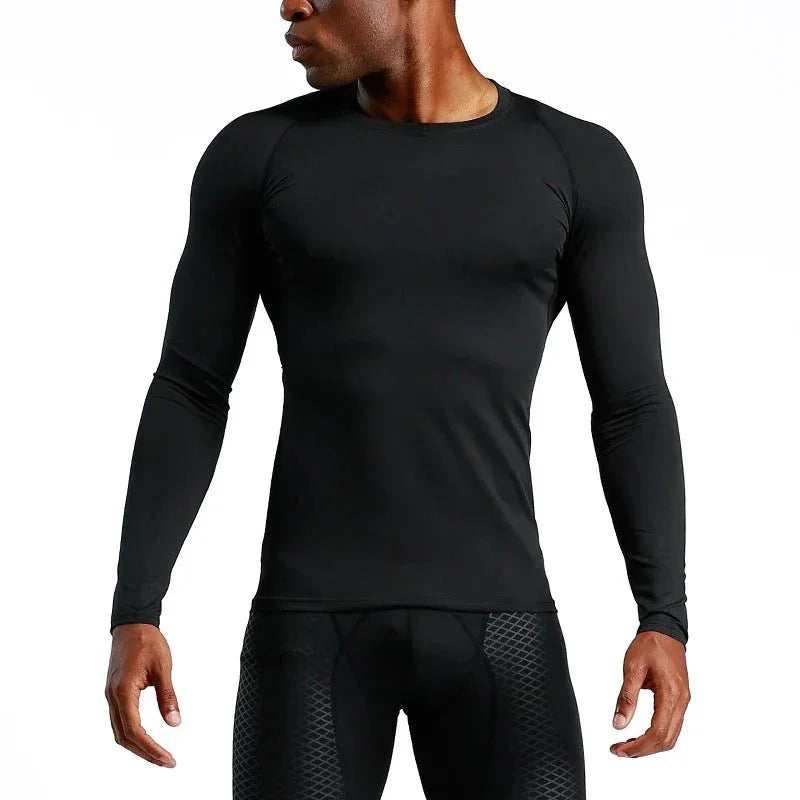 Long Sleeve Gymwear Men's T-shirt | Fitness Sportswear - Allen-Fitness