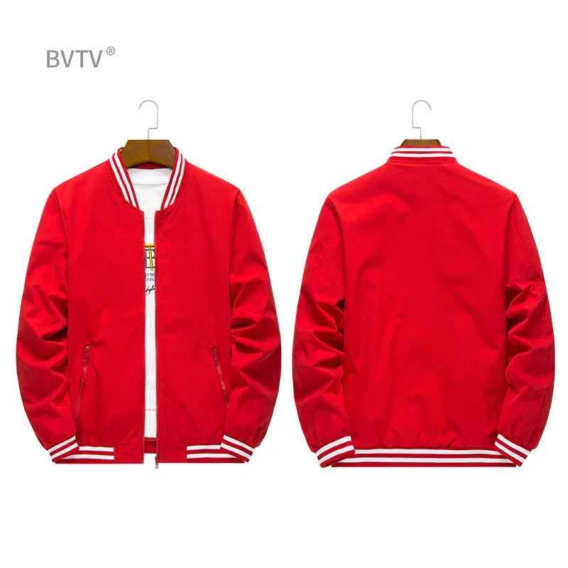 Waterproof Varsity Jacket for Men - Plus Size Baseball and Windbreaker Style - Allen-Fitness