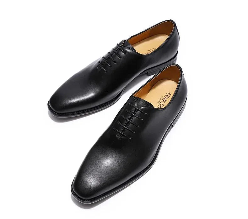Genuine leather men dress shoes & oxford shoes fashion high quality gentleman shoes for business and party - Allen-Fitness