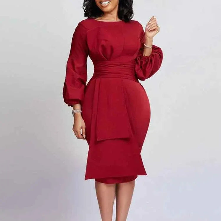 Latest Design Spring And Autumn Bodycon Pencil Dress For Ladies Office Dresses Women Formal Dresses - Allen-Fitness