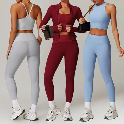 High-waist Women’s Leggings & Sportswear Set designed for tummy control and flattering fit during workouts.