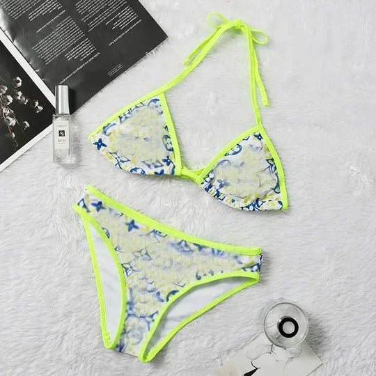Luxury Designer Swimsuit with Captivating Letter Print - Allen-Fitness