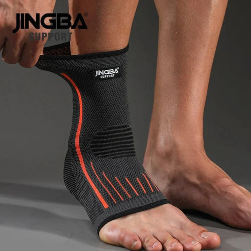 JINGBA High Elastic Compression Ankle Guard - Support Brace for Sports Injury Prevention