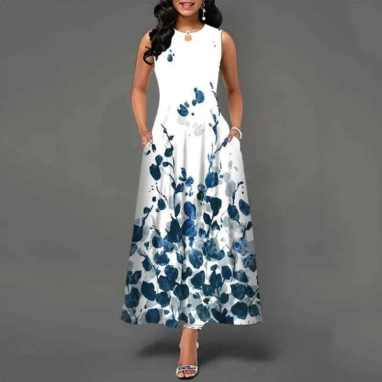 Summer Sleeveless Plus Size Women's Evening Dress - Bohemian Retro Casual Dresses - Allen-Fitness