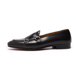 Special design stylish double monk strap slip on genuine leather men dress shoes - Allen-Fitness