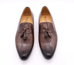 High quality men's leather shoes slip on casual tassel loafers driving - Allen-Fitness