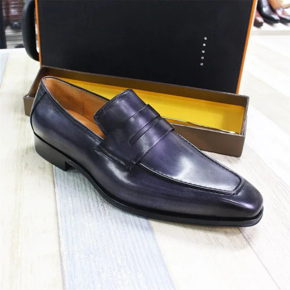 Slip-On Loafers for Men - Premium Leather Shoes (Weddings, Formal Events) - Allen-Fitness