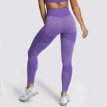 Women’s 14 Color Seamless Yoga Leggings, High Elastic High Waist Scrunch Butt Design for Gym & Workouts - Allen-Fitness