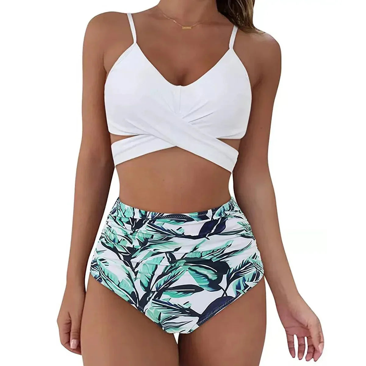 Women Beach Wear Suit Wrap Bikini Set Push Up High Waisted Swimsuit 2 Piece Swimsuits - Allen-Fitness