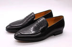 Genuine Leather Men's Loafer Dressing Shoes - Italian Style, Cow Leather, Multiple Colors - Sizes 38-46 or Customized - Allen-Fitness