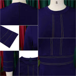 Latest Design Elegent Fall Dress Stand Neck 3 Quarter Sleeve A-line Party Dresses Women African Dresses For Women Clothing - Allen-Fitness