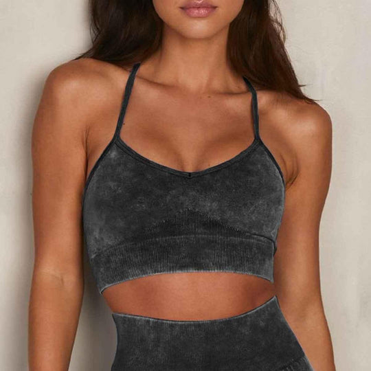 women workout zipper long sleeve tops suit halter sport bra and shorts 5 piece yoga leggings set - Allen-Fitness