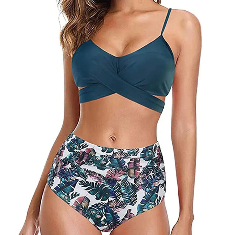 Women Beach Wear Suit Wrap Bikini Set Push Up High Waisted Swimsuit 2 Piece Swimsuits - Allen-Fitness