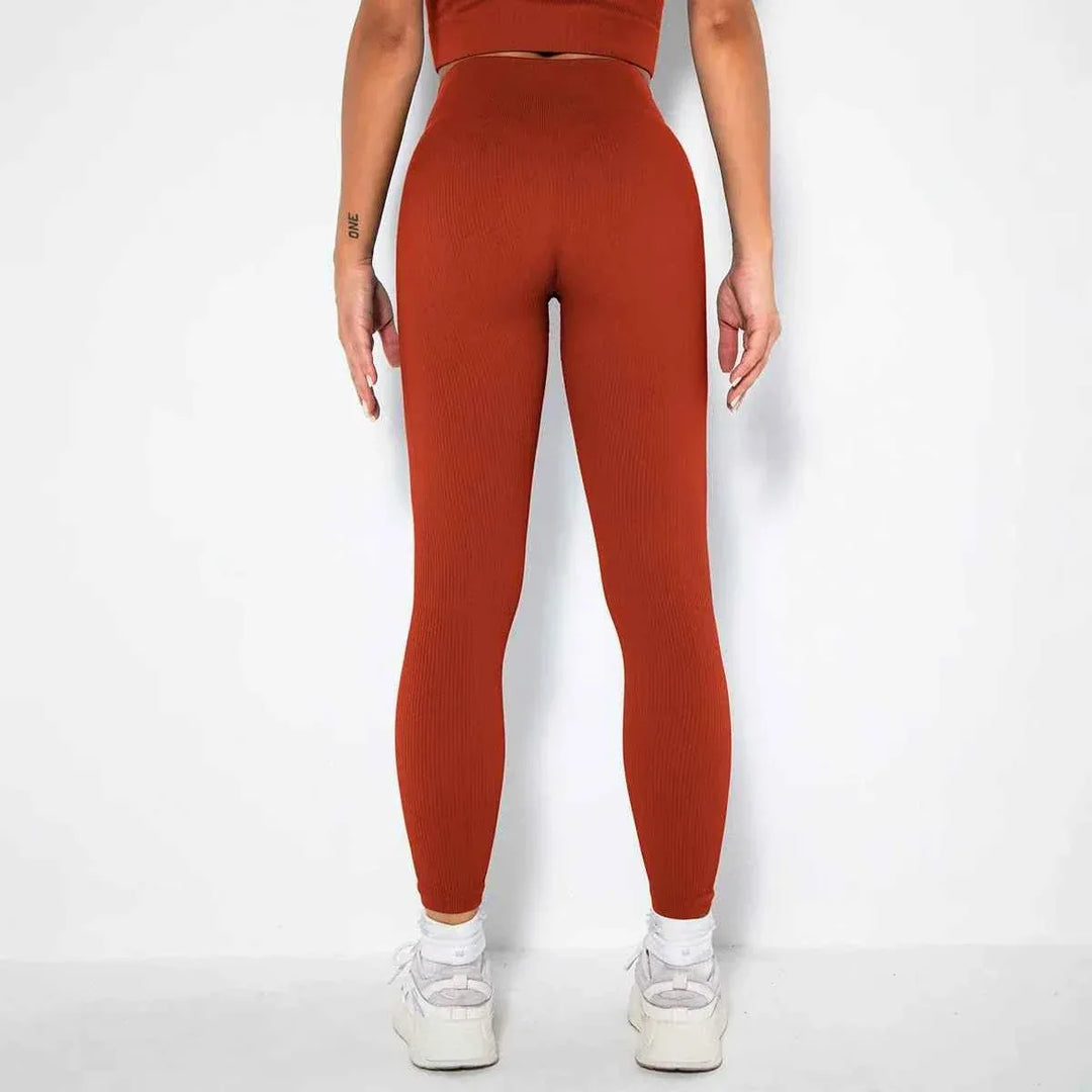 Women High Waist Seamless Yoga Gym Leggings – Elastic, Solid, Simple Style – Fitness Workout Leggings for Women - Allen-Fitness
