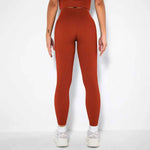 Women High Waist Seamless Yoga Gym Leggings – Elastic, Solid, Simple Style – Fitness Workout Leggings for Women - Allen-Fitness