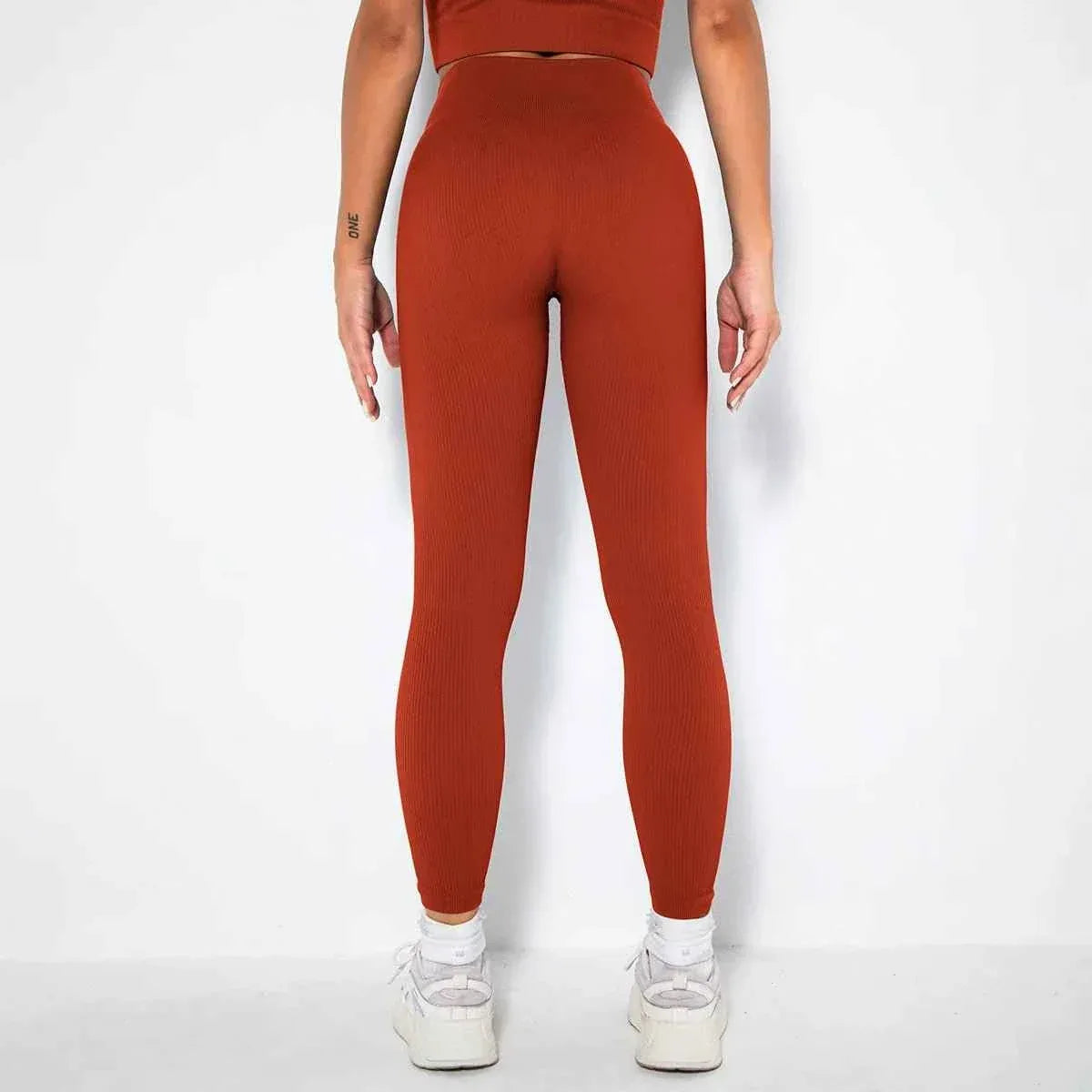 Women High Waist Seamless Yoga Gym Leggings – Elastic, Solid, Simple Style – Fitness Workout Leggings for Women - Allen-Fitness