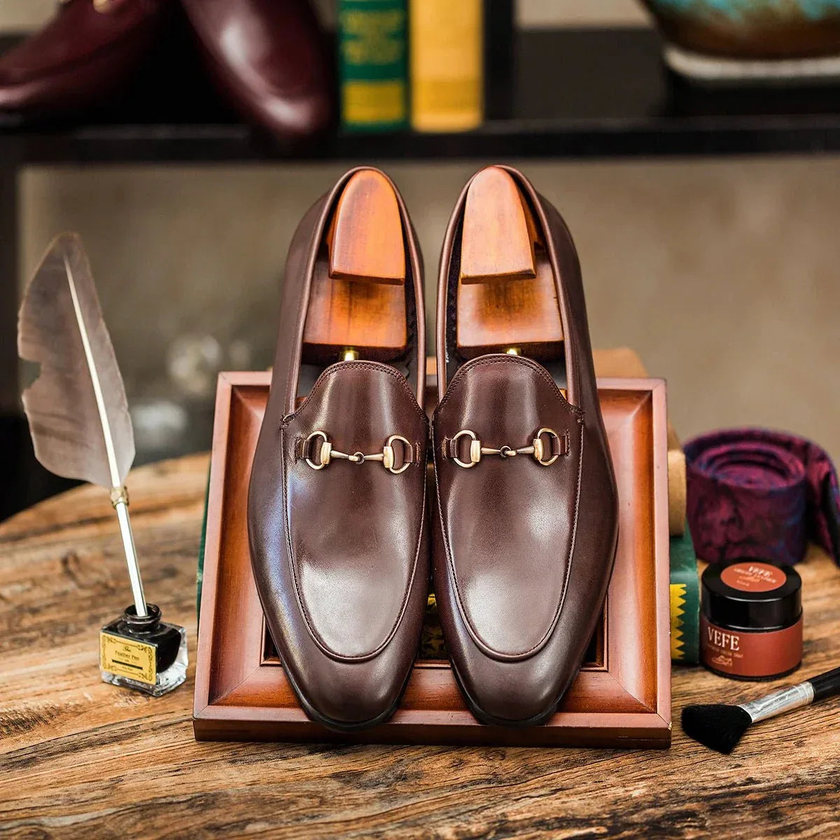 Brand new design men dress shoes genuine leather loafers - Allen-Fitness