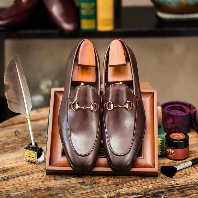 Brand new design men dress shoes genuine leather loafers - Allen-Fitness