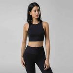 New gym fitness sets High Waist Squat Proof Leggings Active Wear Sport Bra Gym Pants Private Label Fitness Yoga Set - Allen-Fitness