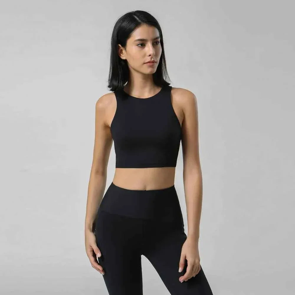 New gym fitness sets High Waist Squat Proof Leggings Active Wear Sport Bra Gym Pants Private Label Fitness Yoga Set - Allen-Fitness