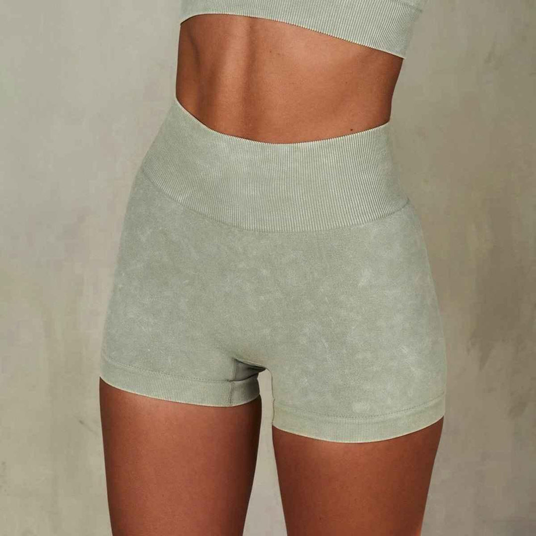 women workout zipper long sleeve tops suit halter sport bra and shorts 5 piece yoga leggings set - Allen-Fitness
