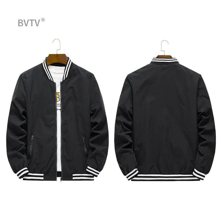 Waterproof Varsity Jacket for Men - Plus Size Baseball and Windbreaker Style - Allen-Fitness