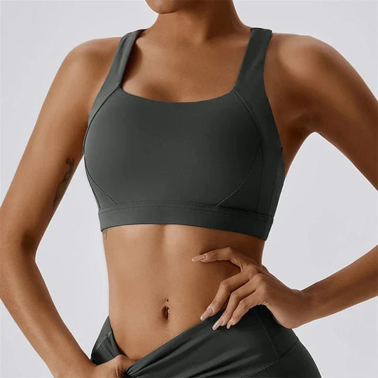 Women Popular New Design Long Sleeve Shirt Short Legging Bra Sports Gym Set Yoga Wear Set Fitness Set - Allen-Fitness