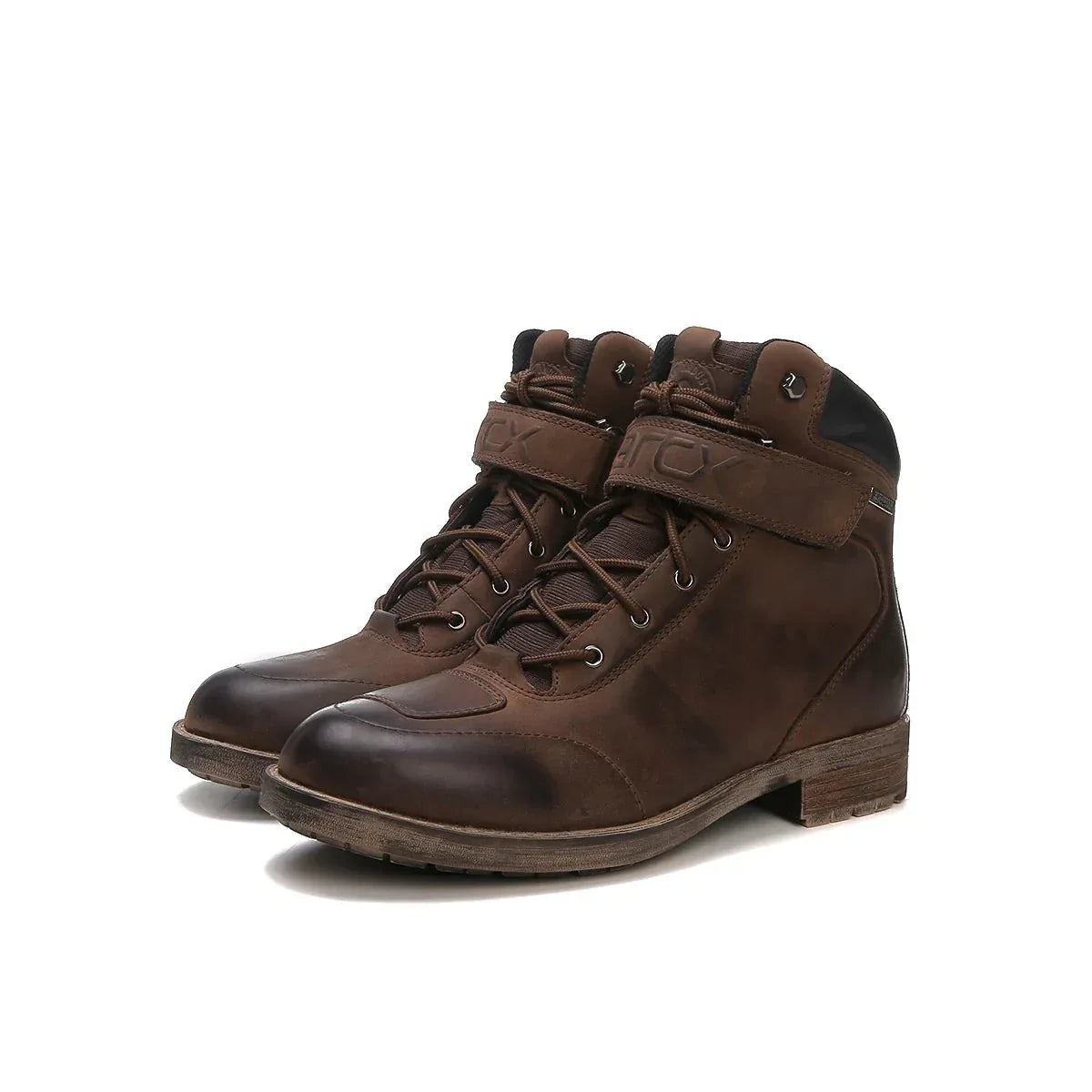 Motorbike Ankle Shoes Antique Waterproof Breathable Wind- Resistant Men Motorcycle Bike Riding Boots - Allen-Fitness
