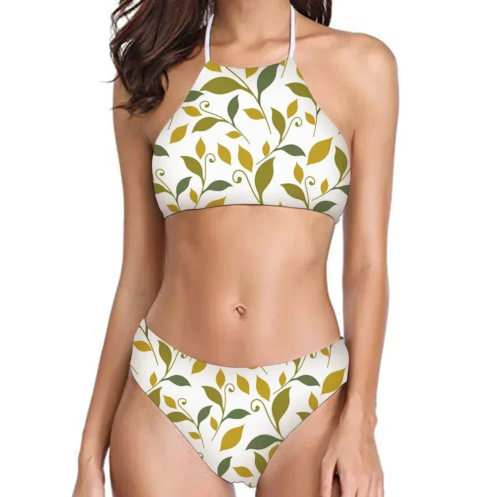 Plus Size Women's Colorful Swimsuits - Sexy Fashion Swimsuits with Straps - Allen-Fitness