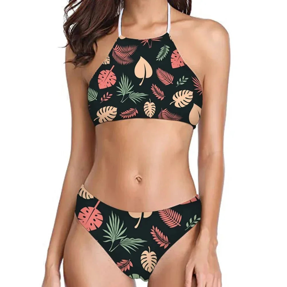 Plus Size Women's Colorful Swimsuits - Sexy Fashion Swimsuits with Straps - Allen-Fitness