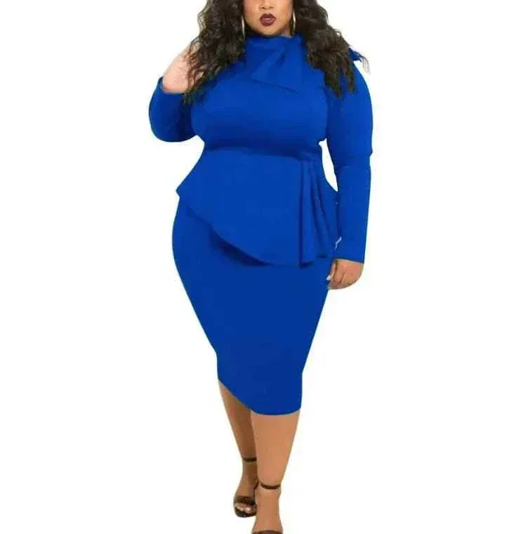 Newest Autumn Winter Women Large Size Short Dresses Bow Long Sleeve Dress Women Casual Clothing - Allen-Fitness