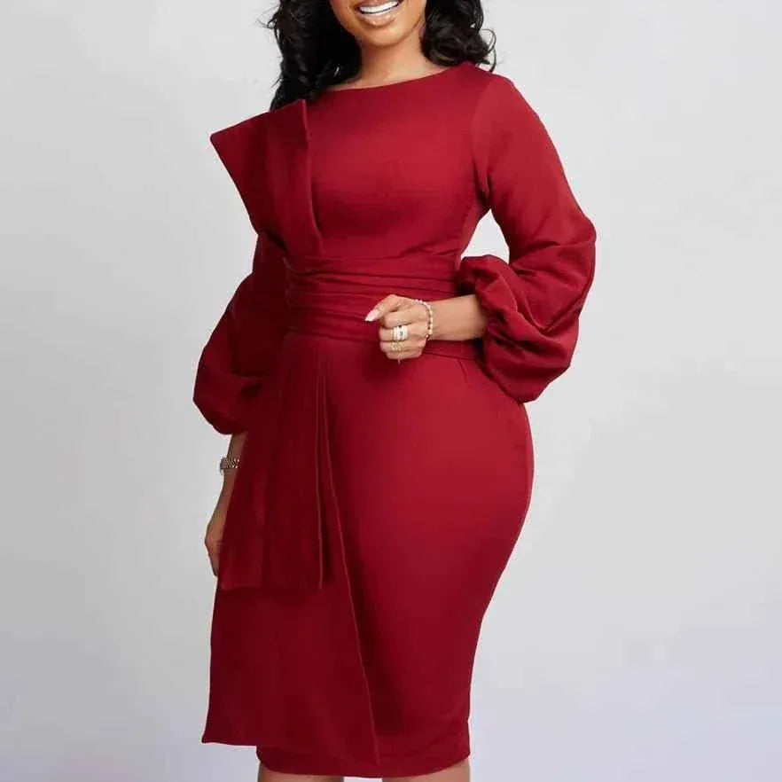 Latest Design Spring And Autumn Bodycon Pencil Dress For Ladies Office Dresses Women Formal Dresses - Allen-Fitness